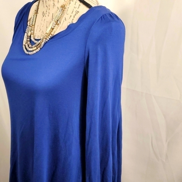 Ella Moss Blue Tunic with Belle sleeve Size Small New with tags - Picture 3 of 16